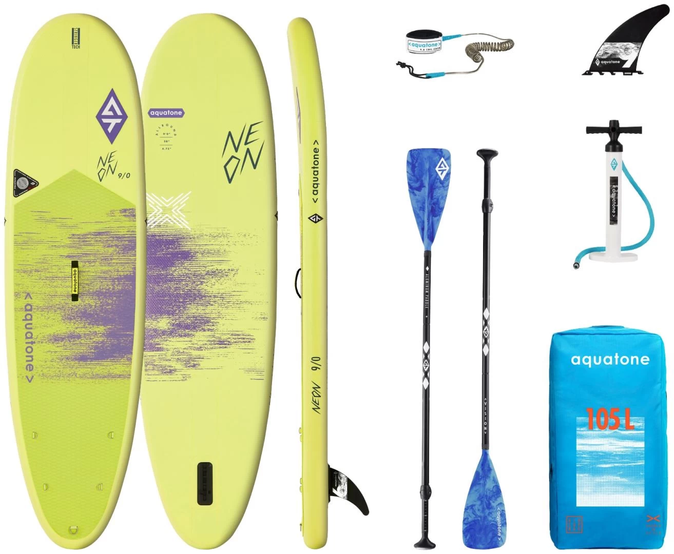 Aquatone Neon 9'0" All-Round Youth SUP Yellow