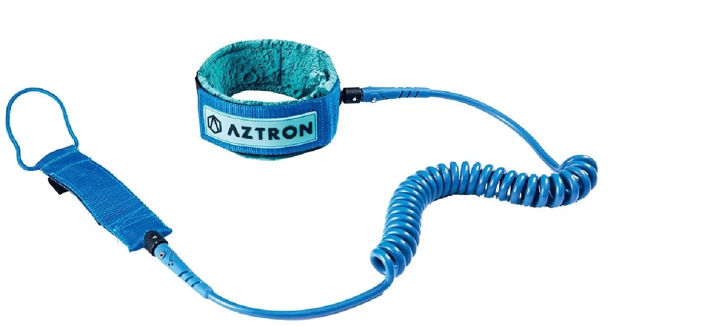 Aztron 10' Sup Coil Leash Blue-Green