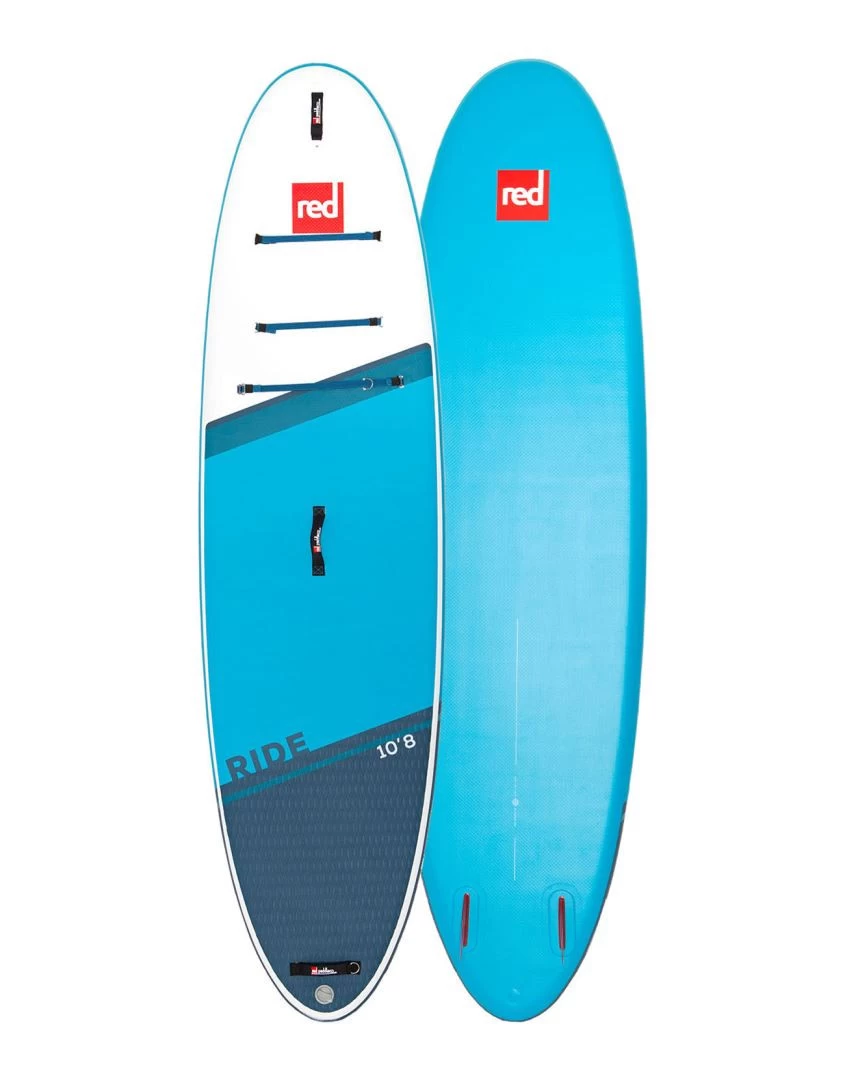 Red Paddle Co. Red Paddle Co 10'8 Ride MSL Inflatable SUP + Cruiser Tough Paddle White-Blue-Dark Blue - Afbeelding 2