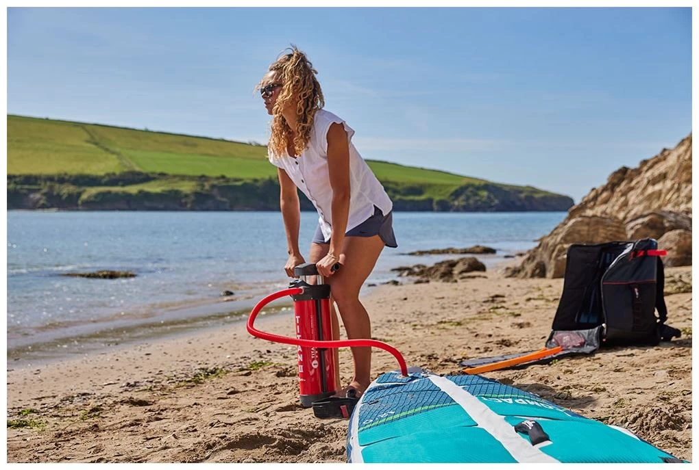 Red Paddle Co. Red Paddle Co 12'0 Compact MSL Inflatable SUP White-Teal-Dark Blue - Afbeelding 9