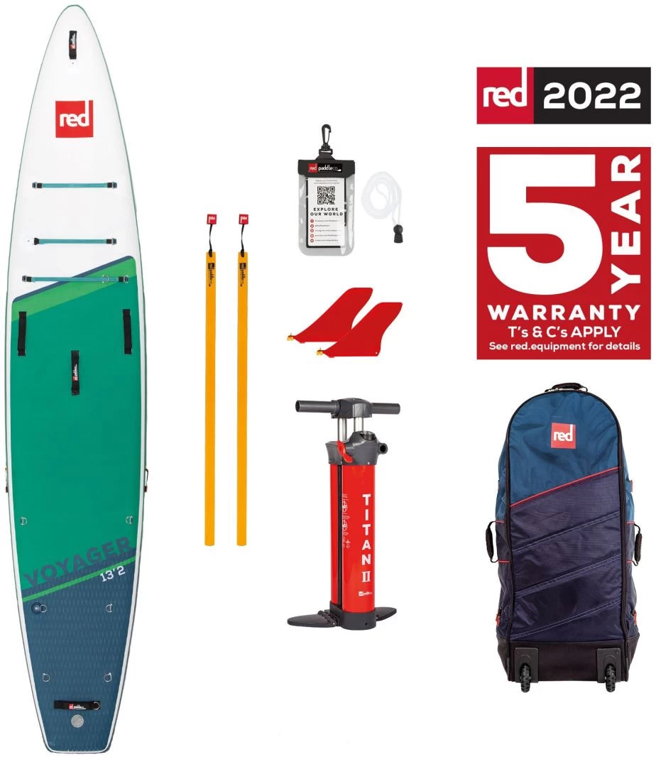 Red Paddle Co. Red Paddle Co 12'6 Voyager MSL Inflatable SUP White-Green-Dark Blue - Afbeelding 5