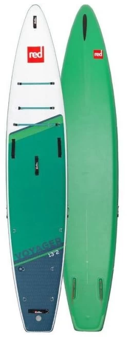 Red Paddle Co. Red Paddle Co 13'2 Voyager Plus MSL Inflatable SUP White-Green-Dark Blue